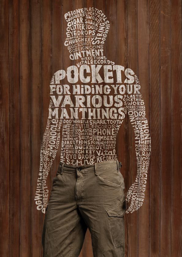 Hand Typography silhouettes for ‘Dockers’