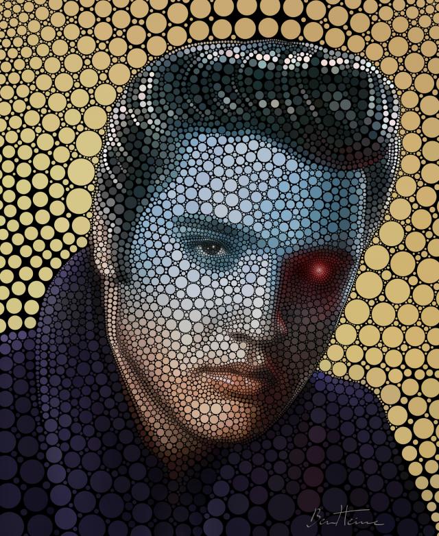 Fantastic Digital Circlism Portraits by Ben Heine