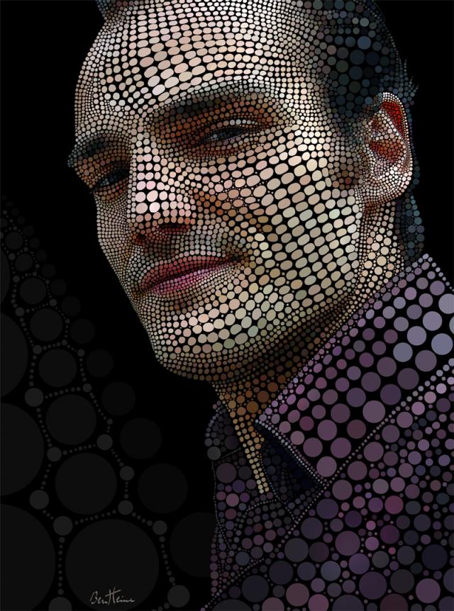 Pointillist Self Portrait by Ben Heine
