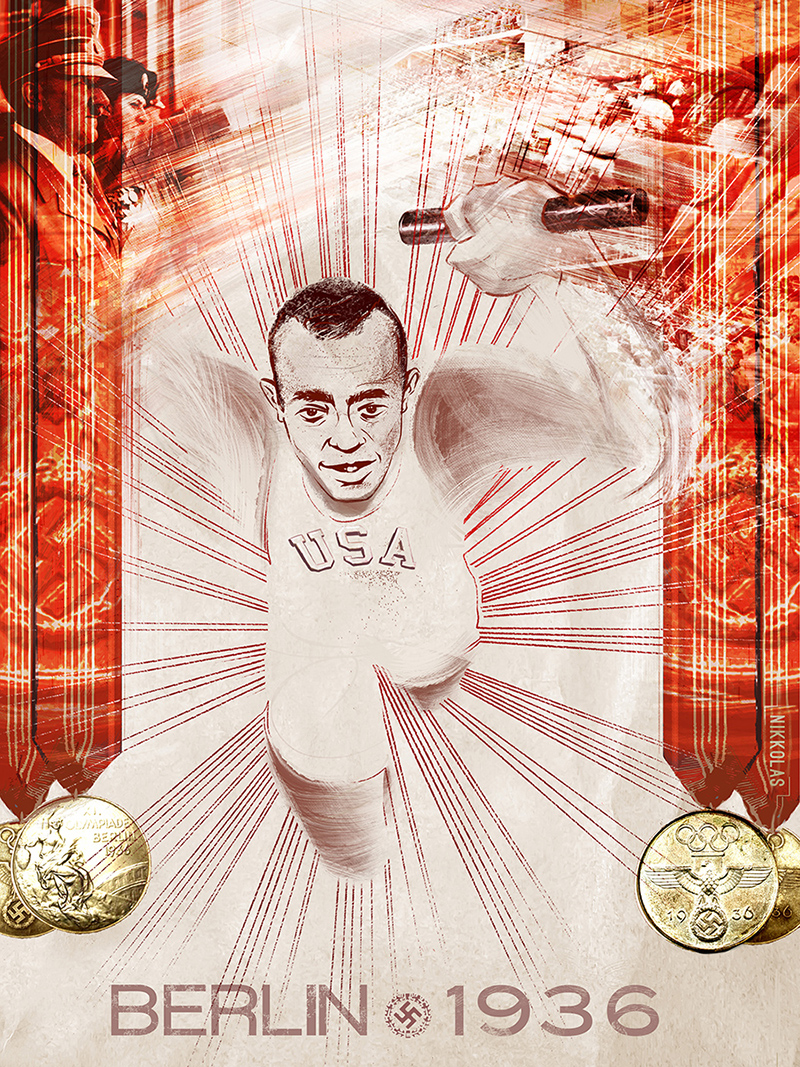 Jesse-Owens,-Berlin,-August-1936-by-Nikkolas-Smith